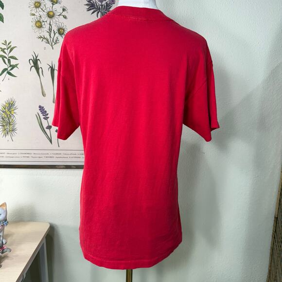 Vintage 90s Red Nebraska Huskers Cornhuskers Single Stitch Graphic T-Shirt M - Picture 5 of 8